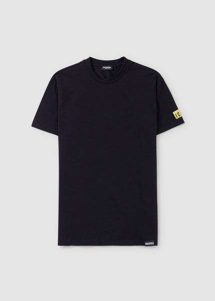 Dsquared2 Men's Arm Patch T-shirt In Black/yellow