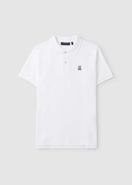 Psycho Bunny Mens Classic Poloshirt In White