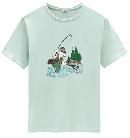 Animated Sheep Cotton Tee Harbor Green