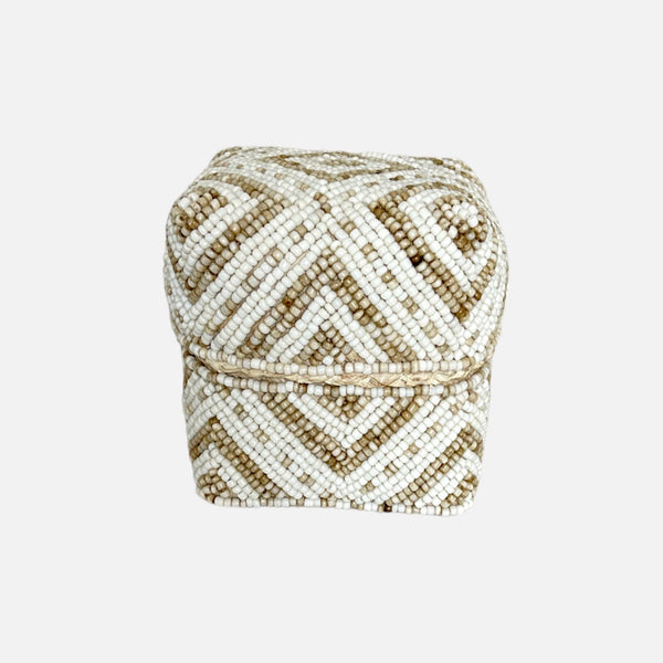 Uma Cantik Melasti Bead Box - White and Gold