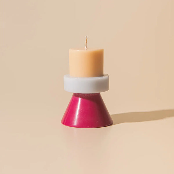 Mini Stack Candle - Peach / Lilac / Ruby