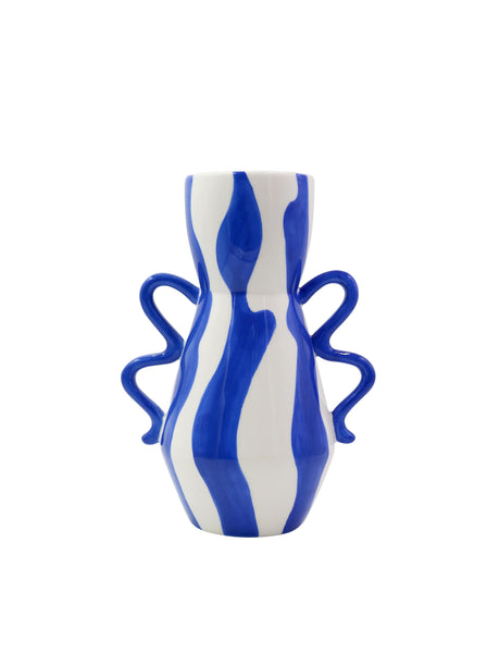 Luis Vase with Handles - Bold & Blue