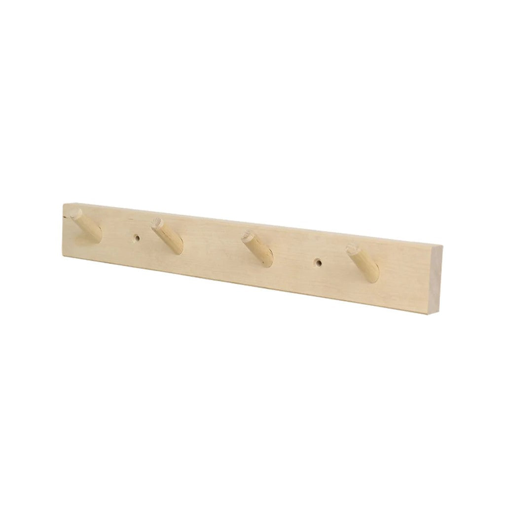 Berylune Home Wooden Hanging Rail with Knobs