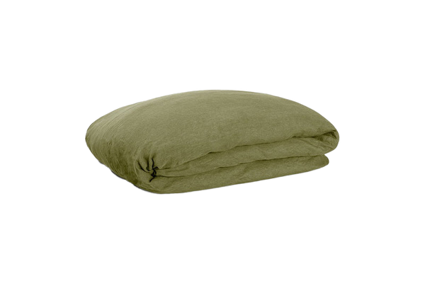 Ayda Linen Duvet Cover - Olive