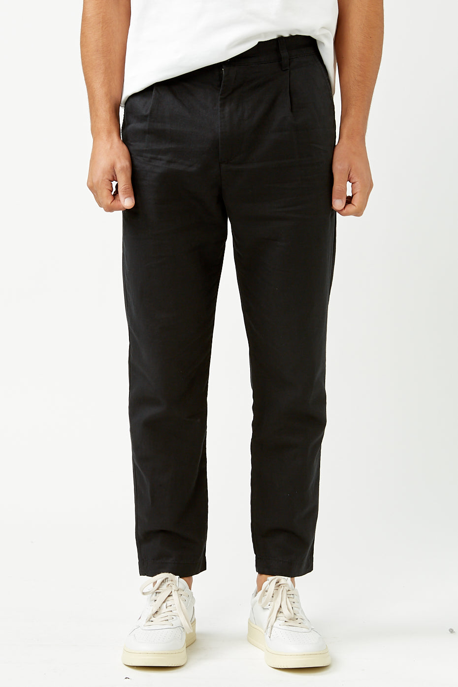 Black Relaxed Jones Crop Pants