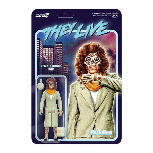 Reaction Action Figure - They Live - Gitd Female Ghoul