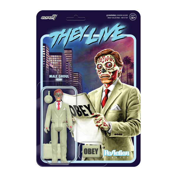 Reaction Action Figure - They Live - Gitd Male Ghoul