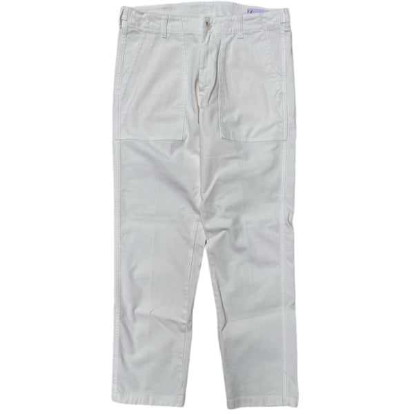 Cotton Fatigue Pants In Butter White