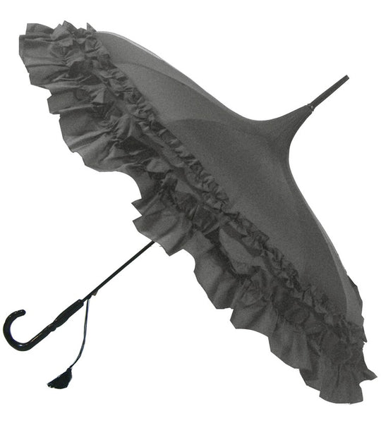 Grey Frill Pagoda Umbrella