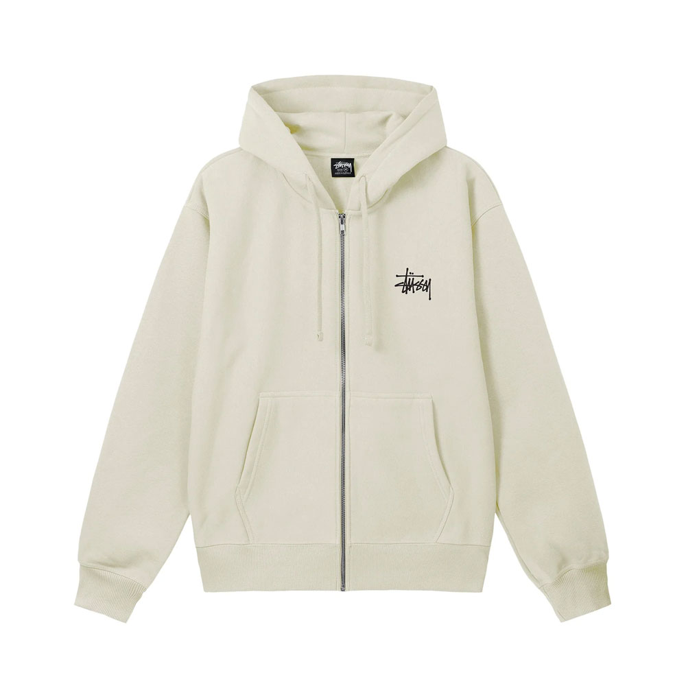 Basic Zip Hoodie Sweater Stone