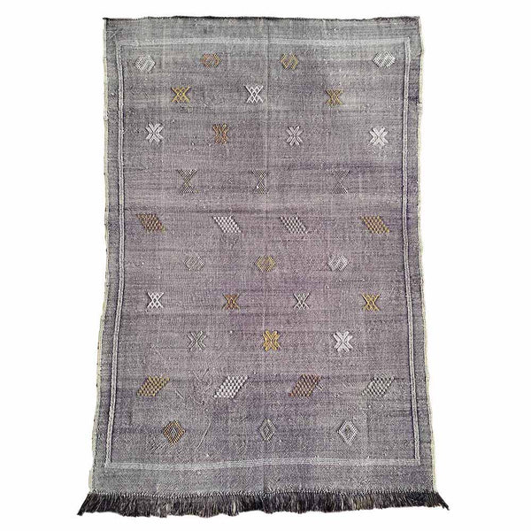 Purple Artisanal Moroccan Cactus Silk Carpet