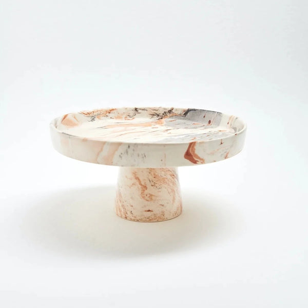 Marble Glaze Ceramic Cake Stand