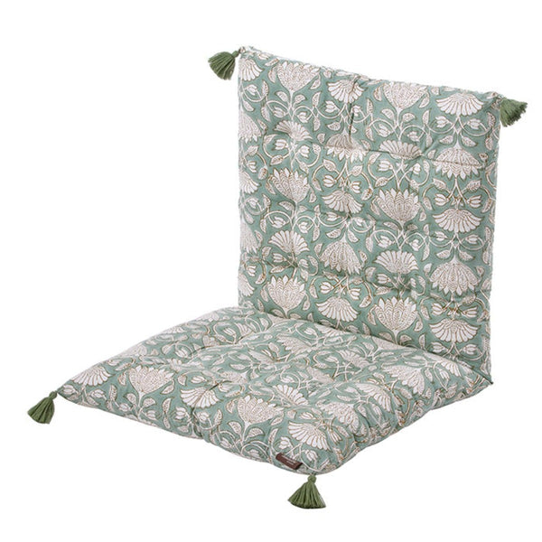 Block Printed Cotton Chair Cushion/Mattress