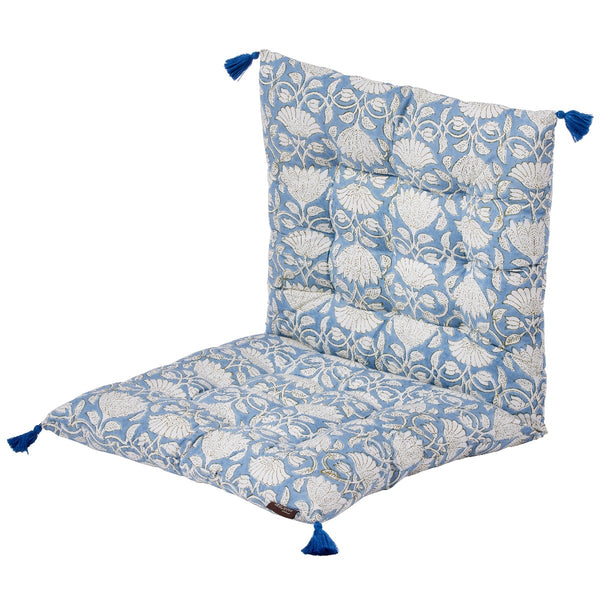 Block Printed Cotton Chair Cushion/Mattress