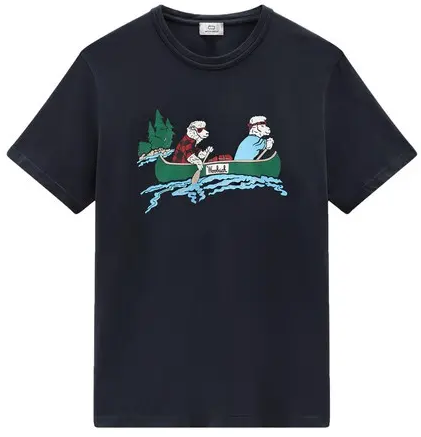 Animated Sheep Cotton Tee Melton Blue