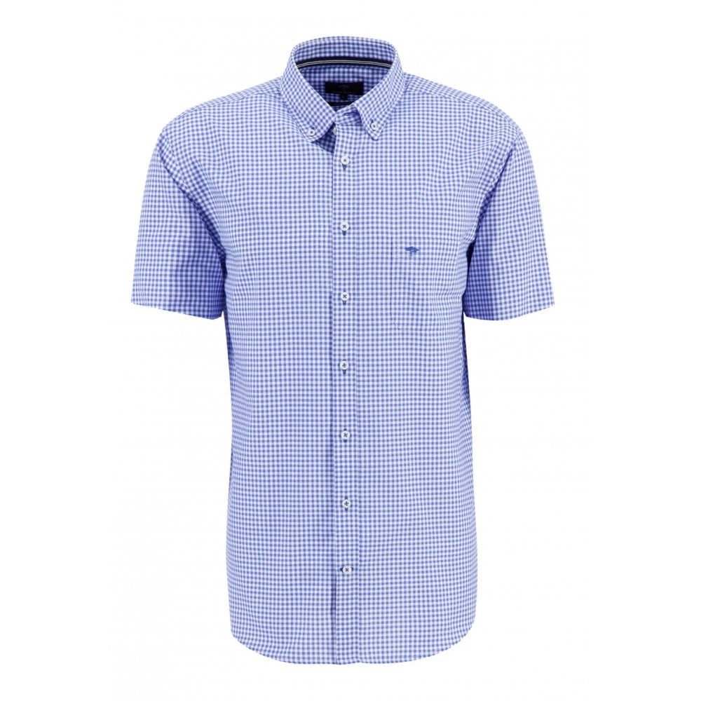 Ocean Vichy Checked Short Sleeve Shirt