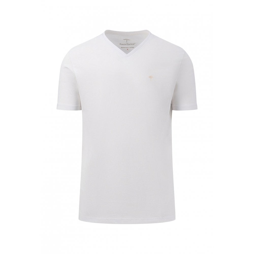 White V Neck T Shirt