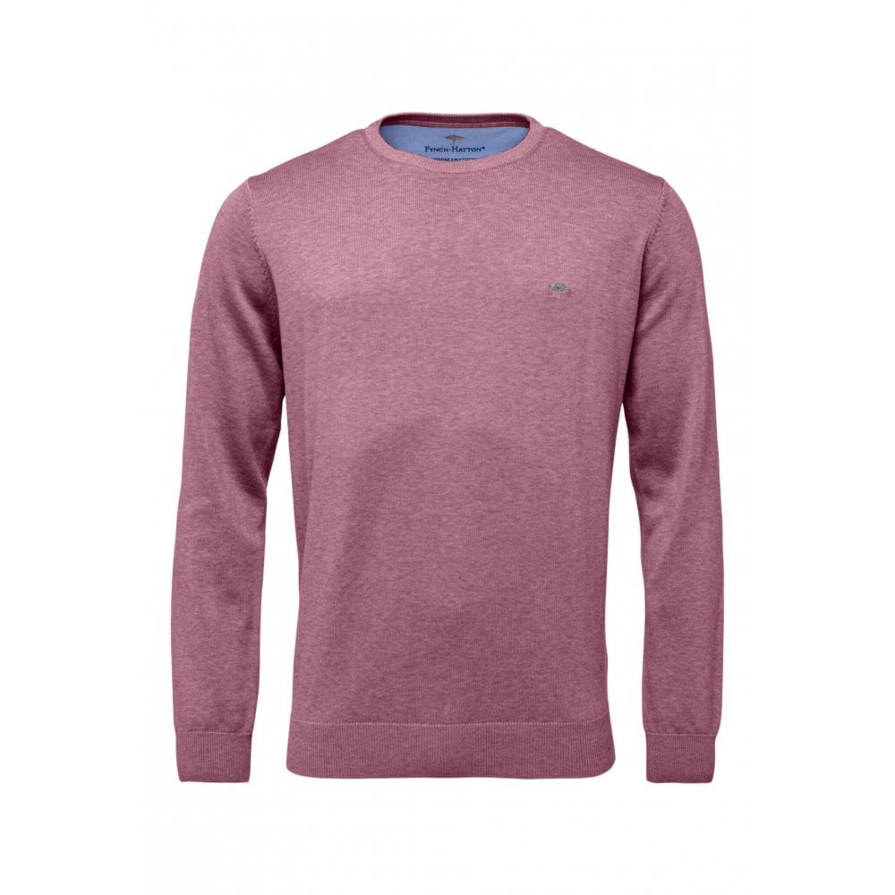 Lilac Cotton Crew Neck Sweater