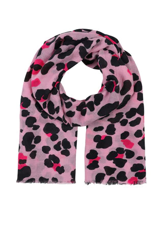 Leopard Strawberry Cashmere Signature Scarf