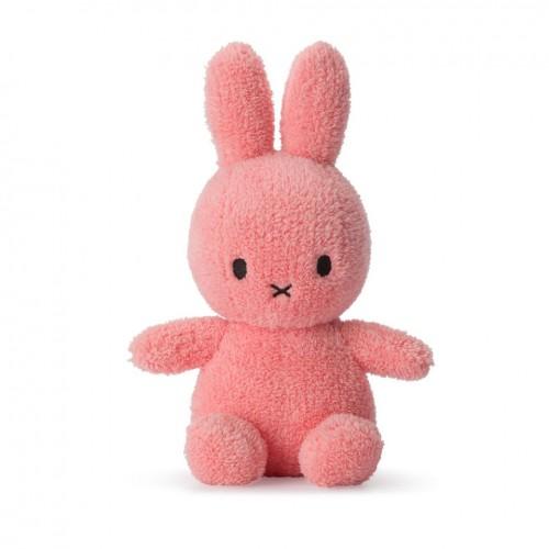 Small Bunny Sitting Terry Soft Plush Pink