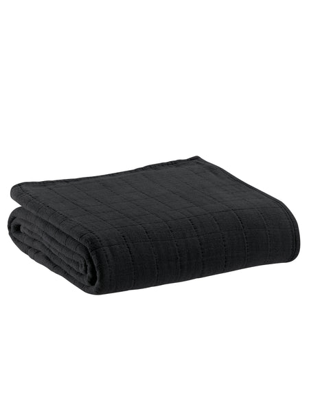 Lisa Recycled Stonewashed Throw - Black