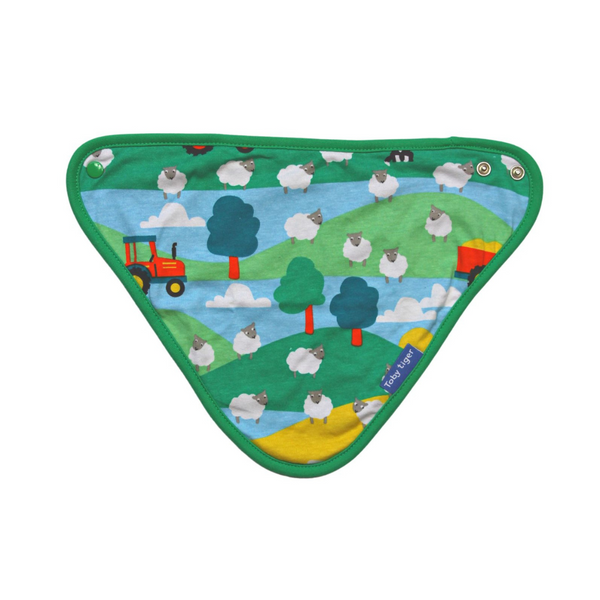 Organic Dribble Bib - Farm Print