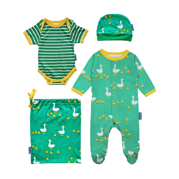 Organic Baby Gift Set - Duck Print