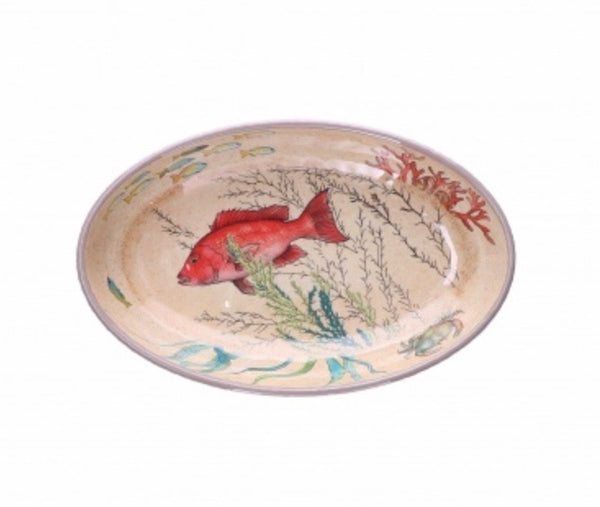 Formahouse Rose & Tulipani - Sea Life - Oval Plate -24cm X15cm Set Of 2