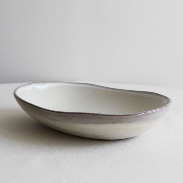 White/cream Glaze Terracotta 'aveiro' Oval Dish Small