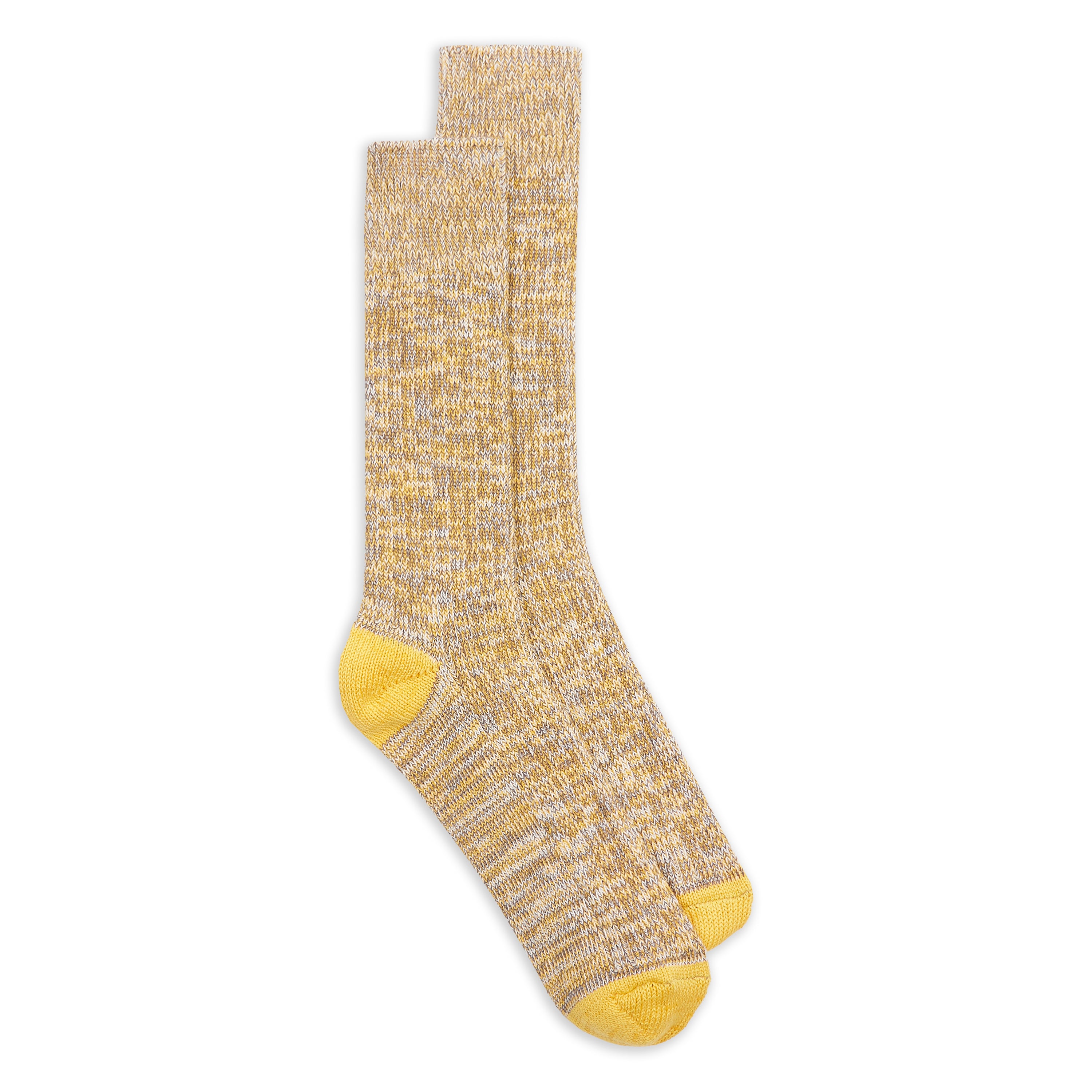 Burrows & Hare  Burrows And Hare Knitted Socks - Yellow & Grey