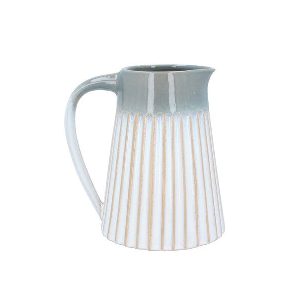 Grey Ombre Ceramic Ribbed Jug