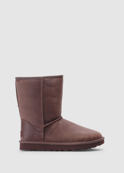 Womens Classic Short Leather Boots In Brownstone