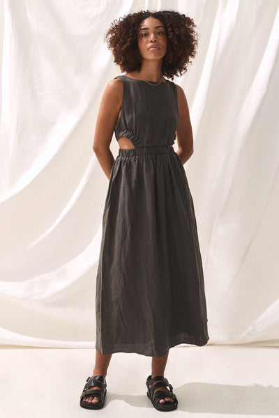 The Anzola Dress - Charcoal