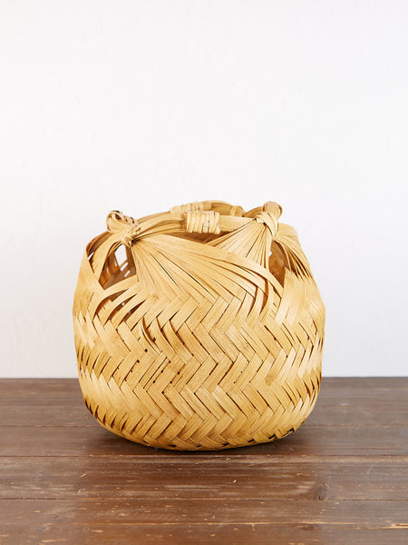 Woven Bamboo Planter Basket - Medium