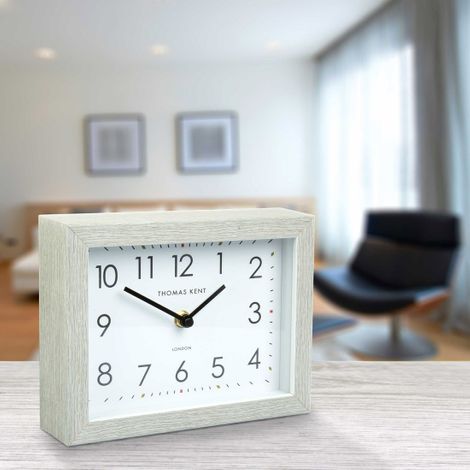 7" Eastside Mantel Clock - Silver Birch