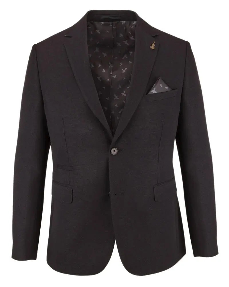 Fratelli Textured Suit Jacket - Black