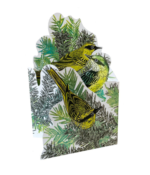 Yellow Wagtails Tri-fold Card