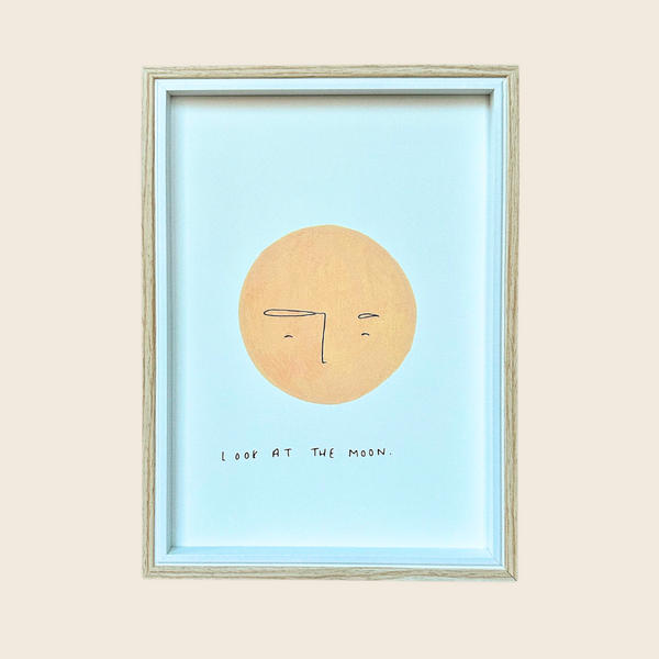 Look At The Moon Print | A3