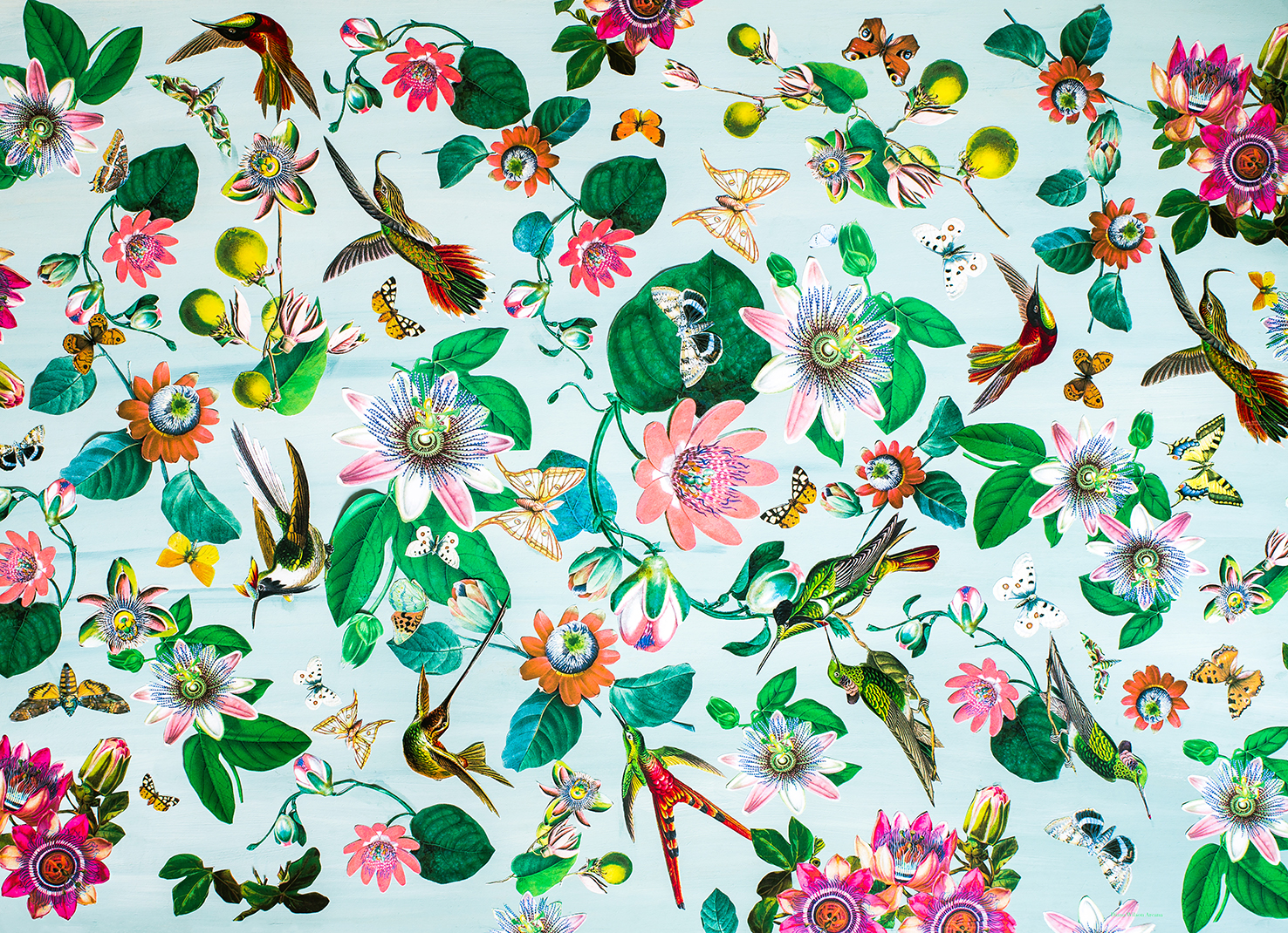 Passion Flower Design Tablecloth