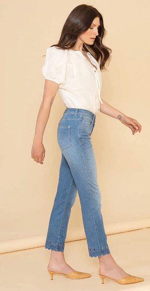 Jeans With Cut Out Hem Detail