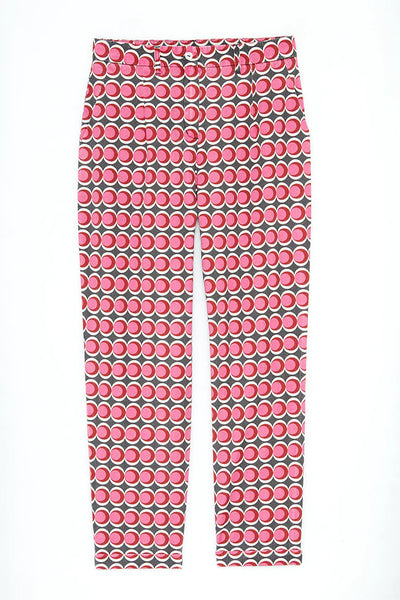 Fucshia Print Calvi Cigarette Trousers