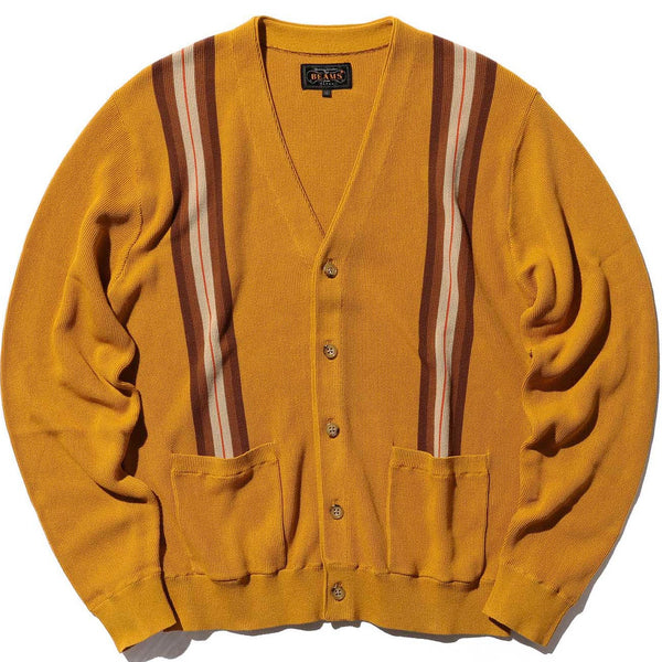 Cardigan Stripe Jacquard Mustard