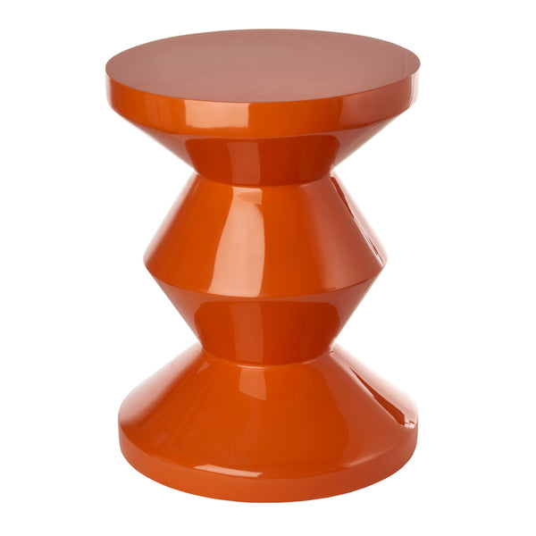 Orange Zig Zag Stool