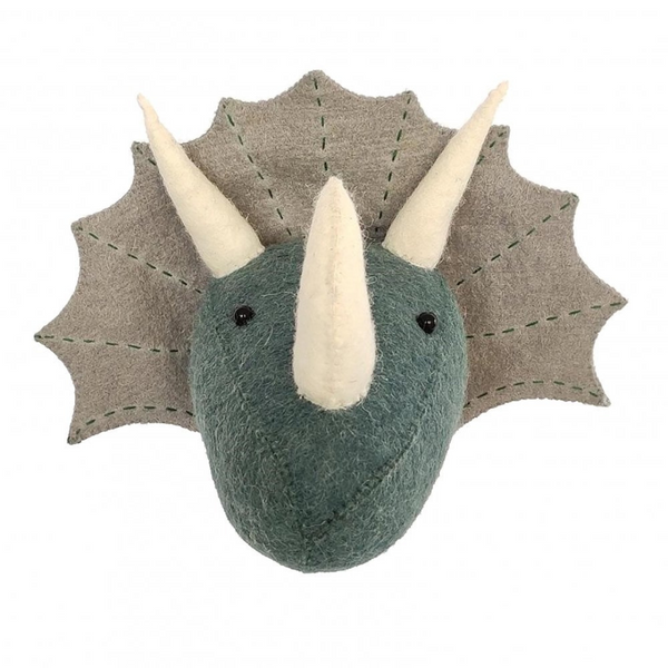 Triceratops Head (blue/grey)