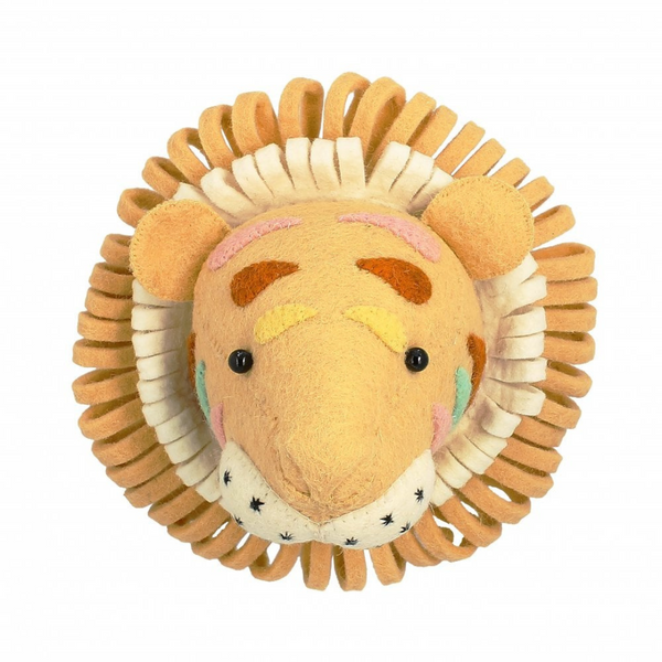 : Natural Pastel Tiger Head - Mini