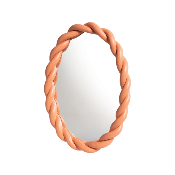 Mirror Braid Oval Pink