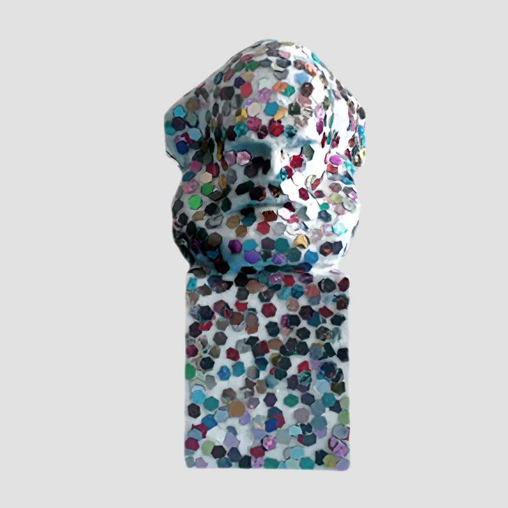 Karl Marx Sculpture Mini Bust Unique- Collage Collection Confetti