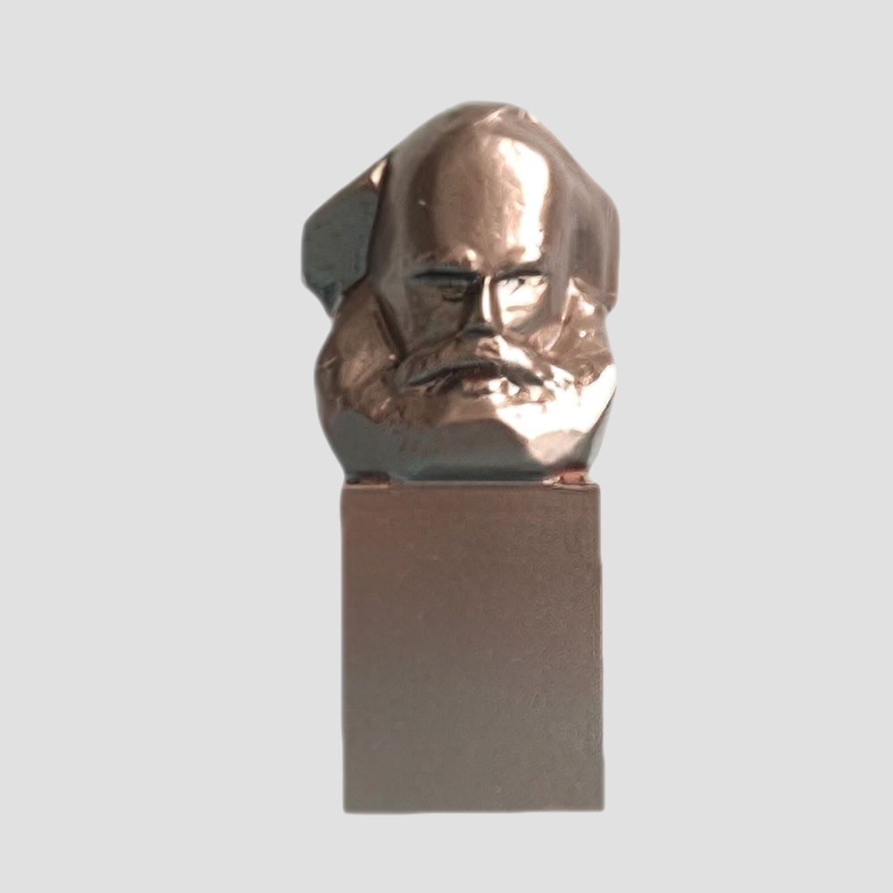 Sandra Rudolph Marx Reloaded - Karl Marx Sculpture Mini Bust Unique - Classic Collection Champagne