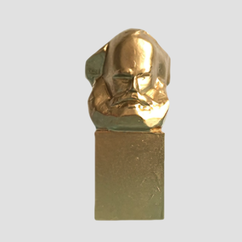 Sandra Rudolph  Marx Reloaded - Karl Marx Sculpture Mini Bust Unique - Classic Collection Gold