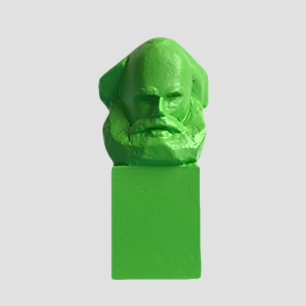 Sandra Rudolph Marx Reloaded - Karl Marx Sculpture Mini Bust Unique - Classic Collection Green